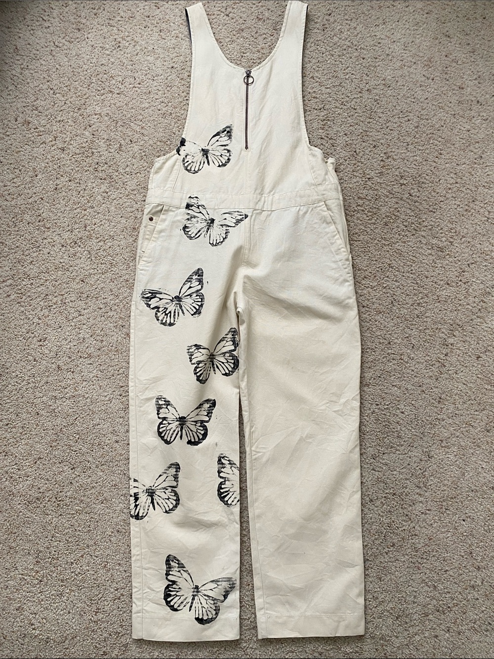 Hurley Hand Painted Overalls. Size S.